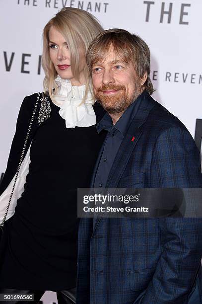 Janne Tyldum and Morten Tyldum attend the premiere of 20th Century Fox and Regency Enterprises' "The Revenant" at the TCL Chinese Theatre on December...