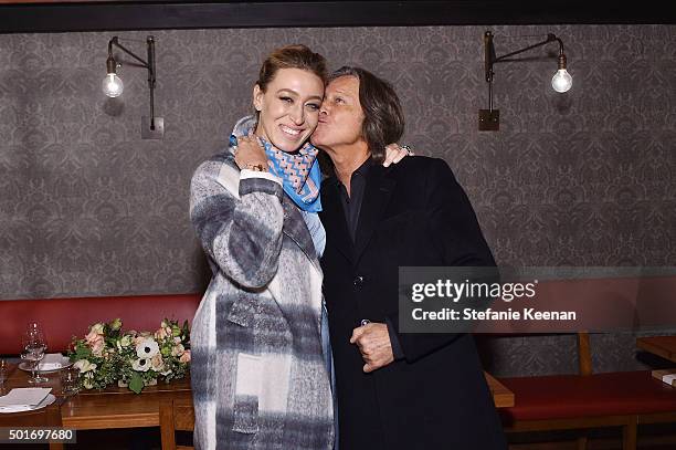 Alana Hadid and Mohamed Hadid attend Alana Hadid x Lou & Grey Celebrate Collaboration With Friends And Family In Los Angeles at Republique on...