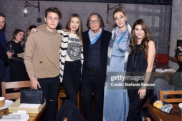 Anwar Hadid, Marielle Hadid, Mohamed Hadid, Alana Hadid and Shiva Safai attend Alana Hadid x Lou & Grey Celebrate Collaboration With Friends And...