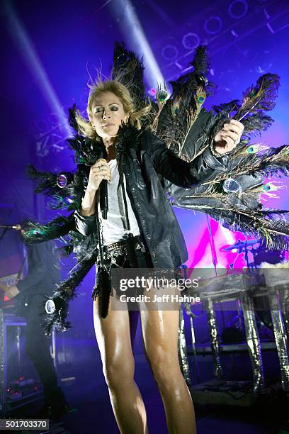 Singer Emily Haines of Metric performs during the 106.5 The End Not So Acoustic Christmas at The Fillmore Charlotte on December 16, 2015 in...