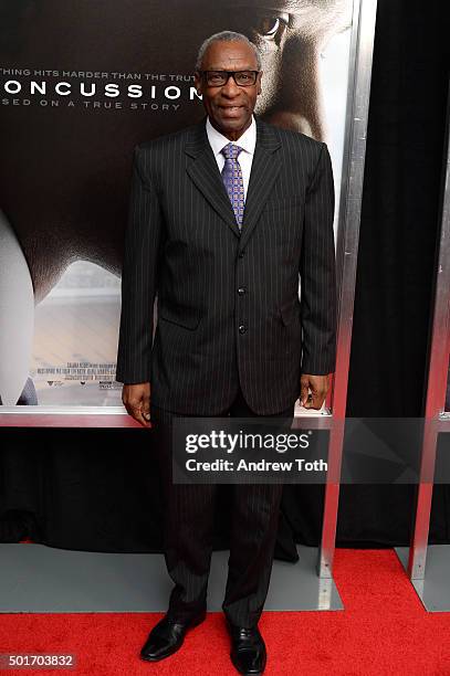 Floyd H. Flake attends the "Concussion" New York premiere at AMC Loews Lincoln Square on December 16, 2015 in New York City.