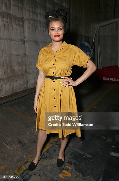 Andra Day attends a Celebration of MERU Screening And Reception at RED Studios on December 16, 2015 in Los Angeles, California.