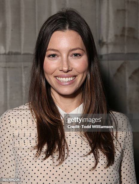 Jessica Biel attends a Celebration of MERU Screening And Reception at RED Studios on December 16, 2015 in Los Angeles, California.