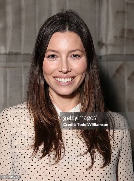 Jessica Biel attends a Celebration of MERU Screening And Reception at RED Studios on December 16, 2015 in Los Angeles, California.