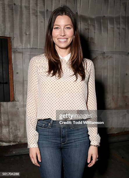 Jessica Biel attends a Celebration of MERU Screening And Reception at RED Studios on December 16, 2015 in Los Angeles, California.