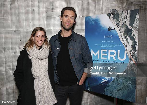 Rachel Bartov and Sean Douglas attend a Celebration of MERU Screening And Reception at RED Studios on December 16, 2015 in Los Angeles, California.