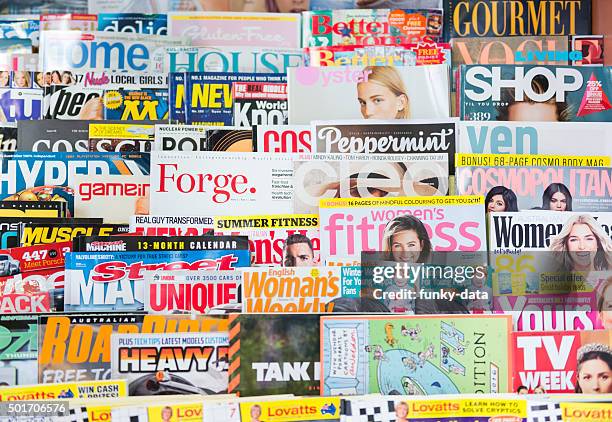 australian magazines - english culture stock pictures, royalty-free photos & images