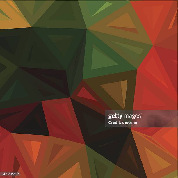 stockillustraties, clipart, cartoons en iconen met abstract 3d color triangle pattern background - triangel