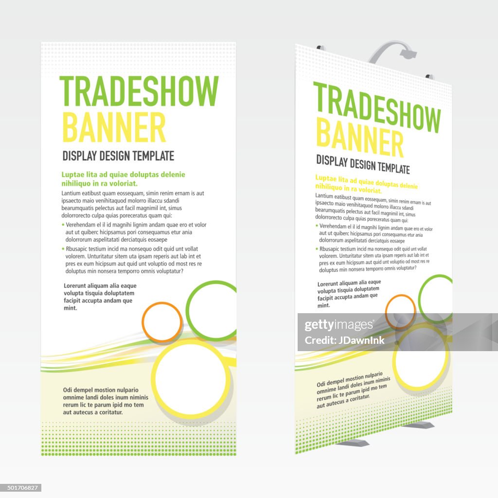 Tradeshow banner set lime green template design