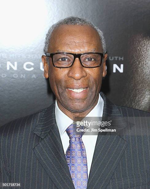 Floyd H. Flake attends the "Concussion" New York premiere at AMC Loews Lincoln Square on December 16, 2015 in New York City.