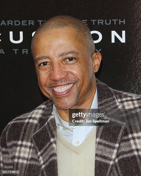 Kevin Liles attends the "Concussion" New York premiere at AMC Loews Lincoln Square on December 16, 2015 in New York City.