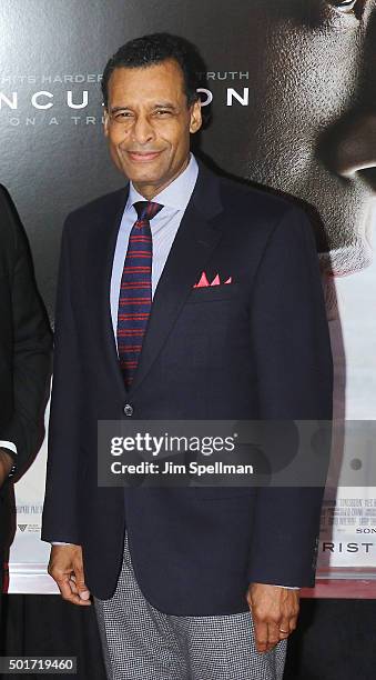 Pastor A. R. Bernard attends the "Concussion" New York premiere at AMC Loews Lincoln Square on December 16, 2015 in New York City.