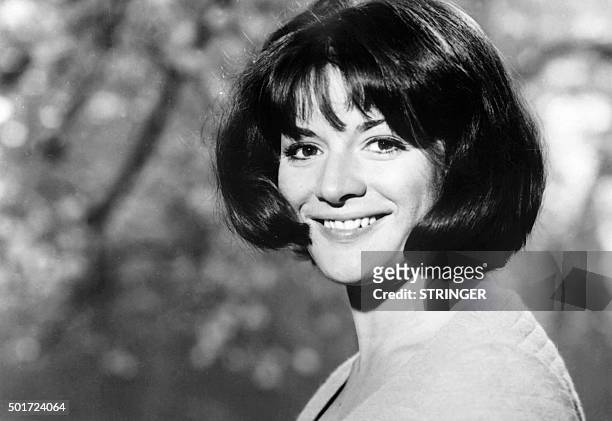 Picture taken on September 3, 1967 shows French Radio journalist Anne-Marie Peysson posing in Paris. Anne-Marie Peysson died on April 14, 2015 at the...