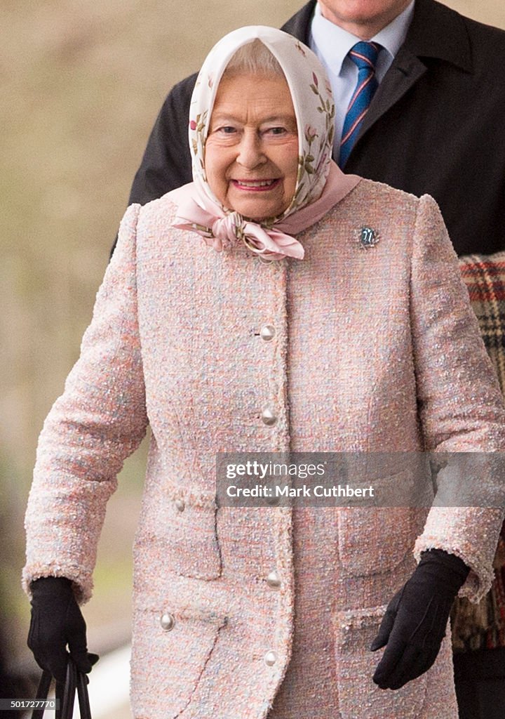 Queen Elizabeth II Arrives In Norfolk For Her Annual Christmas Break