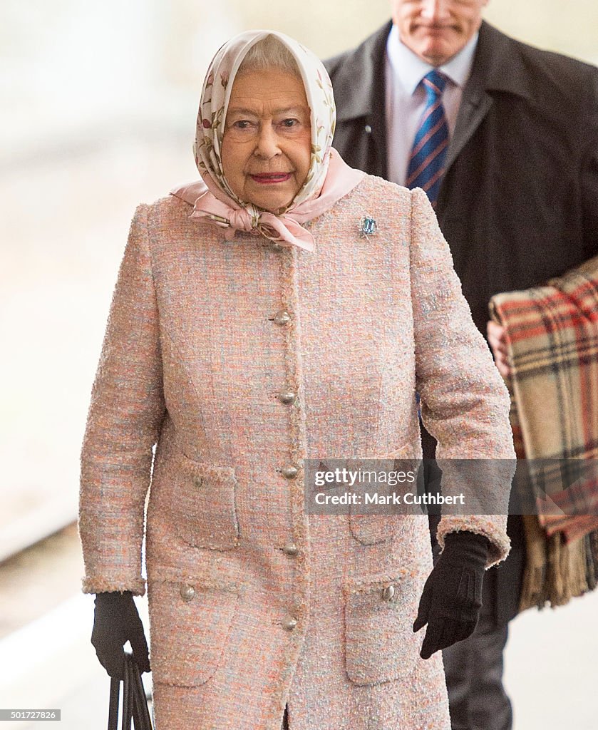 Queen Elizabeth II Arrives In Norfolk For Her Annual Christmas Break