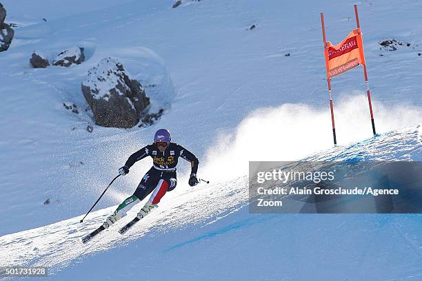 Elena Curtoni of Italy competes during the Audi FIS Alpine Ski World Cup Women's Downhill Training on December 17, 2015 in Val d'Isere, France.