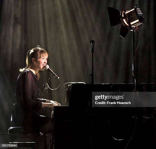 Swiss singer Sophie Hunger performs live during a concert at the Huxleys on December 14, 2015 in Berlin, Germany.