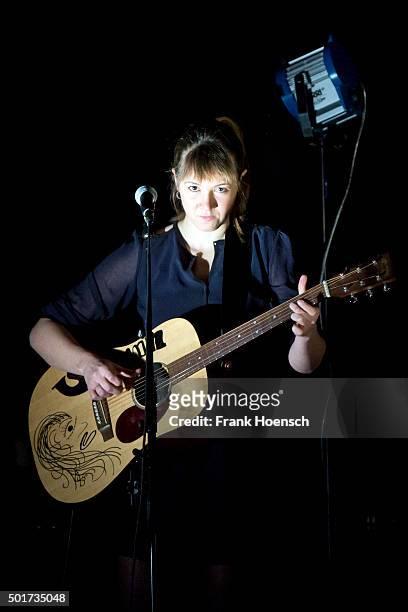 Swiss singer Sophie Hunger performs live during a concert at the Huxleys on December 14, 2015 in Berlin, Germany.