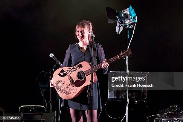Swiss singer Sophie Hunger performs live during a concert at the Huxleys on December 14, 2015 in Berlin, Germany.