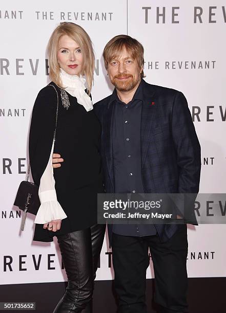 Janne Tyldum and director Morten Tyldum arrive at the Premiere of 20th Century Fox And Regency Enterprises' 'The Revenant' at TCL Chinese Theatre on...