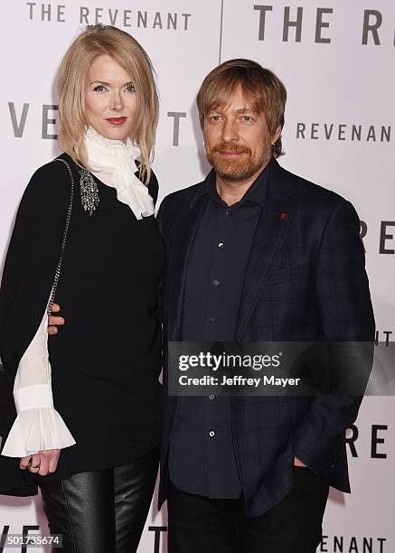 Janne Tyldum and director Morten Tyldum arrive at the Premiere of 20th Century Fox And Regency Enterprises' 'The Revenant' at TCL Chinese Theatre on...