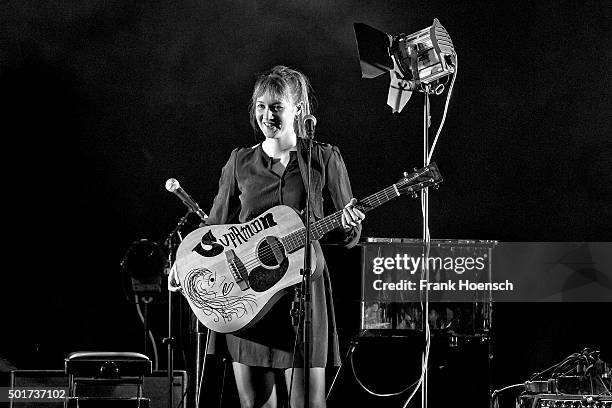 Swiss singer Sophie Hunger performs live during a concert at the Huxleys on December 14, 2015 in Berlin, Germany.