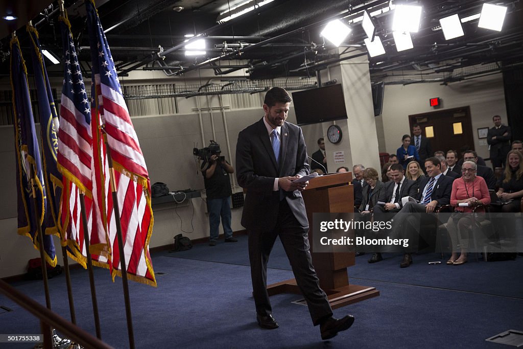 Paul Ryan Holds News Conference As House To Vote On Omnibus Friday