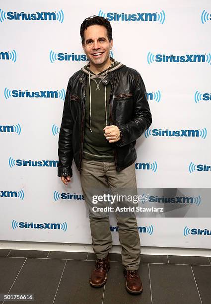 Actor Mario Cantone visits the SiriusXM Studios on December 17, 2015 in New York City.