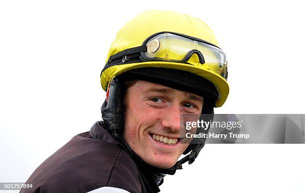 Jockey Sam Twiston-Davies at Exeter Racecourse on December 17, 2015 in Exeter, England.
