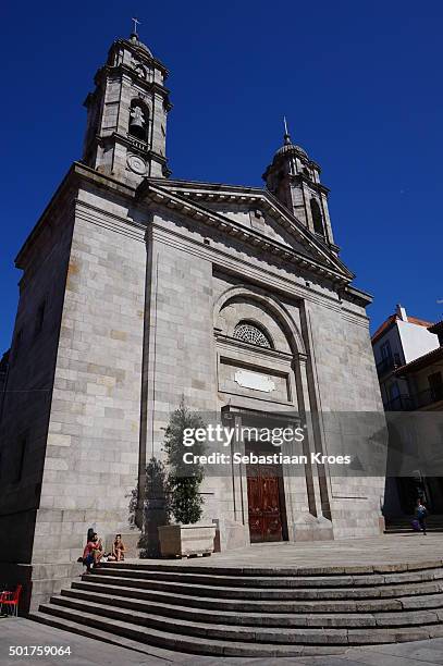 concatedral santa maria, vigo, spain - vigo fotografías e imágenes de stock