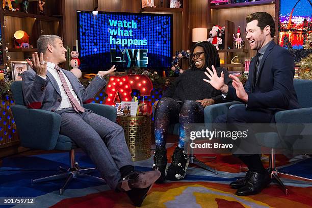 Pictured : Andy Cohen, Whoopi Goldberg and Billy Eichner --