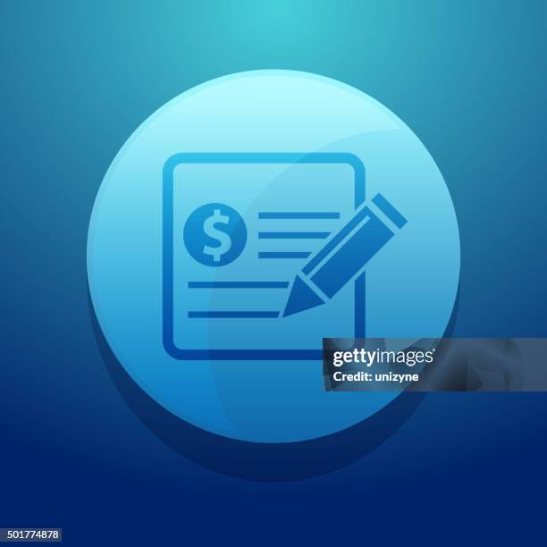 financial notes icon - expense report stock illustrations