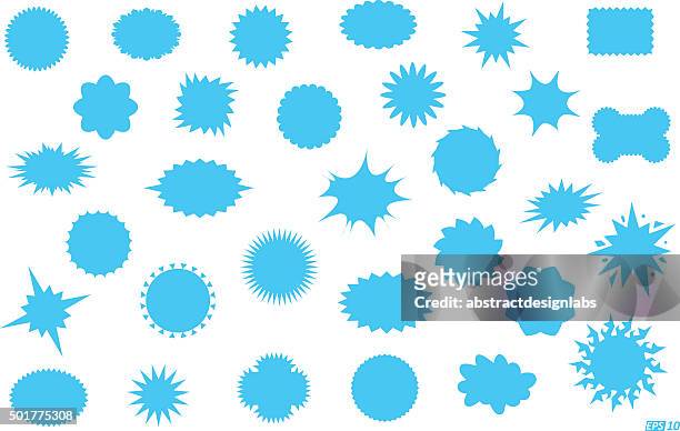 star bursts or sticky stars or badge, sale design or icon - energy distribution stock illustrations