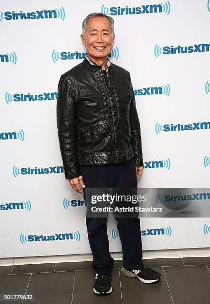 Actor George Takei visits the SiriusXM Studios on December 17, 2015 in New York City.