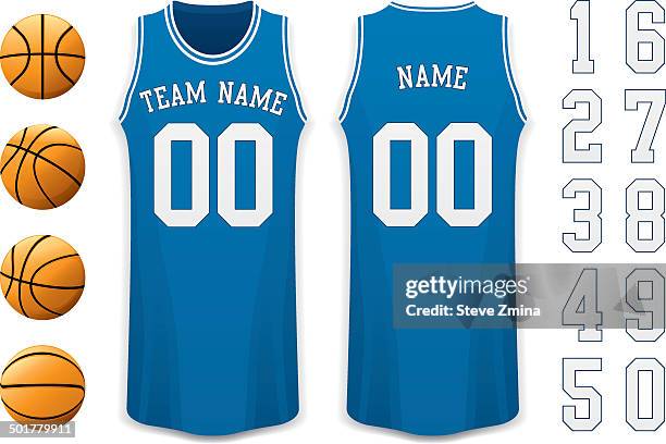 illustrazioni stock, clip art, cartoni animati e icone di tendenza di maglia da basket - uniforme di basket