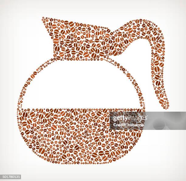 coffee pot bean pattern - baseball pitcher stock illustrations