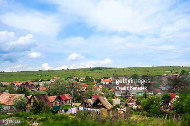 roma huts, romania - romanian ruins bildbanksfoton och bilder