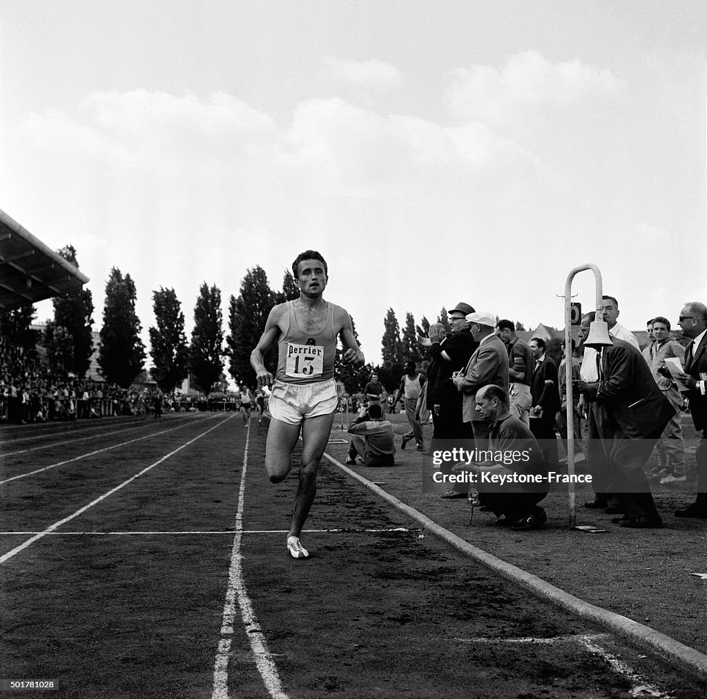French Runner Michel Jazy At The Stade Des Pechers