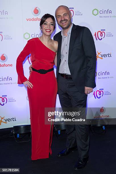 Mar Amate and Javi Nieves attend 'Pie Derecho' awards at Callao City Lights Cinema on December 17, 2015 in Madrid, Spain.