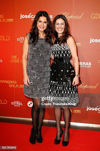 Mariella Ahrens and Funda Vanroy attend the 21th Annual Jose Carreras Gala at Hotel Estrel on December 17, 2015 in Berlin, Germany.