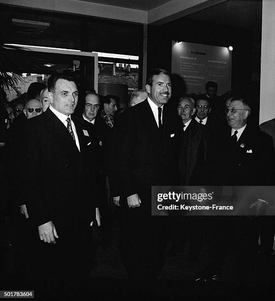 High Commissioner To Youth And Sport Maurice Herzog At The Inauguration Of Youth And Cultural Center Of City Of Vincennes, France, on May 16, 1963.