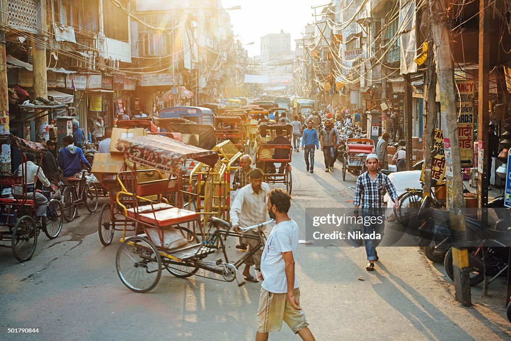 Busy street in New Delhi