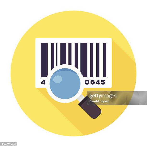 flat barcode reader icon - bar-code-scan-icon stock illustrations