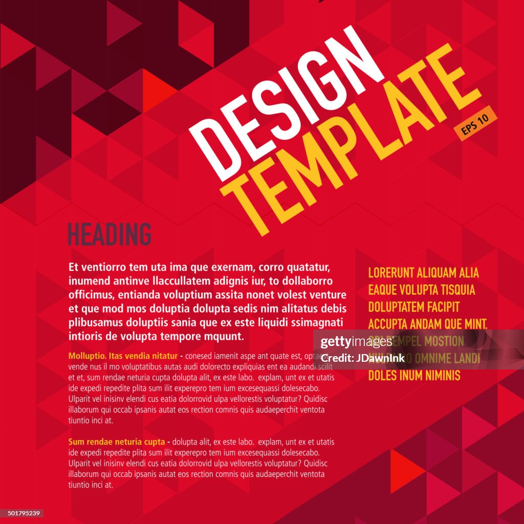 Sample Print. Text Presentation Polygonal Triangle Magenta Template With Sample Text ...
