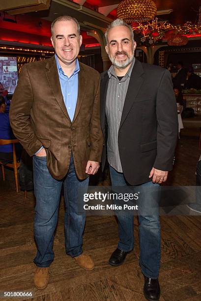 Alex Kendrick and Stephen Kendrick attend the "War Room" Blu-ray Release Gospel Brunch at Red Rooster Restaurant on December 17, 2015 in New York...