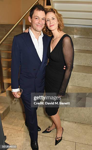 Dominic West and Janet McTeer attend an after party following the press night performance of the Donmar's "Les Liaisons Dangereuses" at The Hospital...