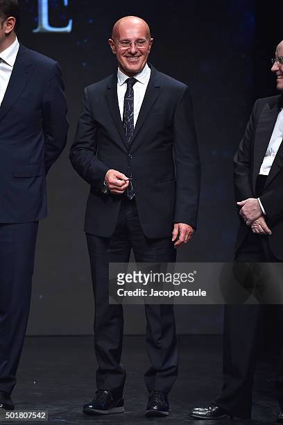Arrigo Sacchi attends the 'Gazzetta Awards' on December 17, 2015 in Milan, Italy.