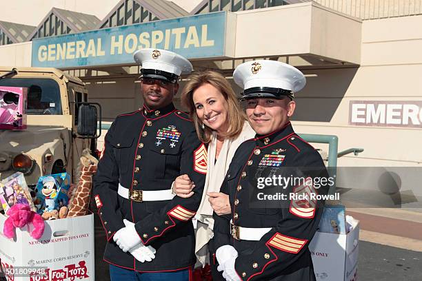 Marines Toys for Tots visit the set of General Hospital on Tuesday, December 8, 2015. GENIE FRANCIS