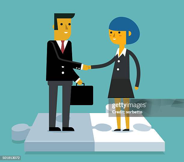 partnership - monopoly pieces stock illustrations