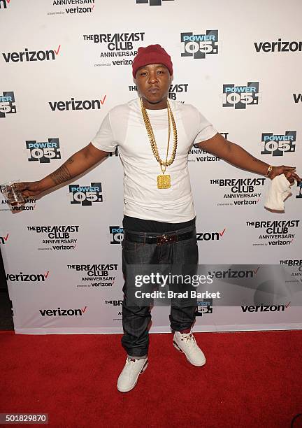 Rapper Jadakiss attends the Power105.1 Breakfast Club Anniversary party presented by Verizon on December 17, 2015 in New York City.